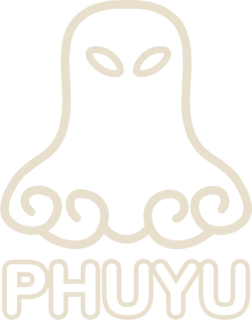 Logotipo de Phuyu y la Fantasma: fantasma sobre olas